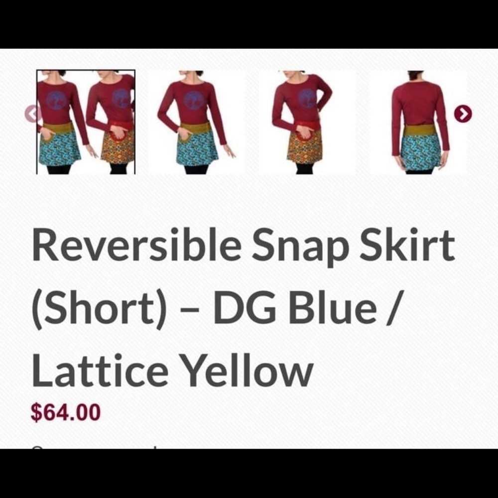 Reversible Snap Skirt Short Colorful Patterned with Brass Zand Amsterdam